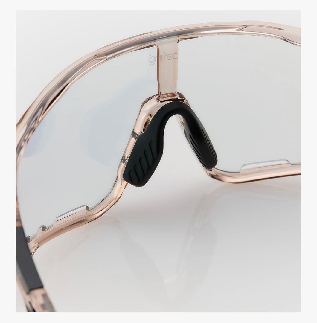 [ｂｅｉｎｇ] ロードバイク 調光サングラス　ブラウン