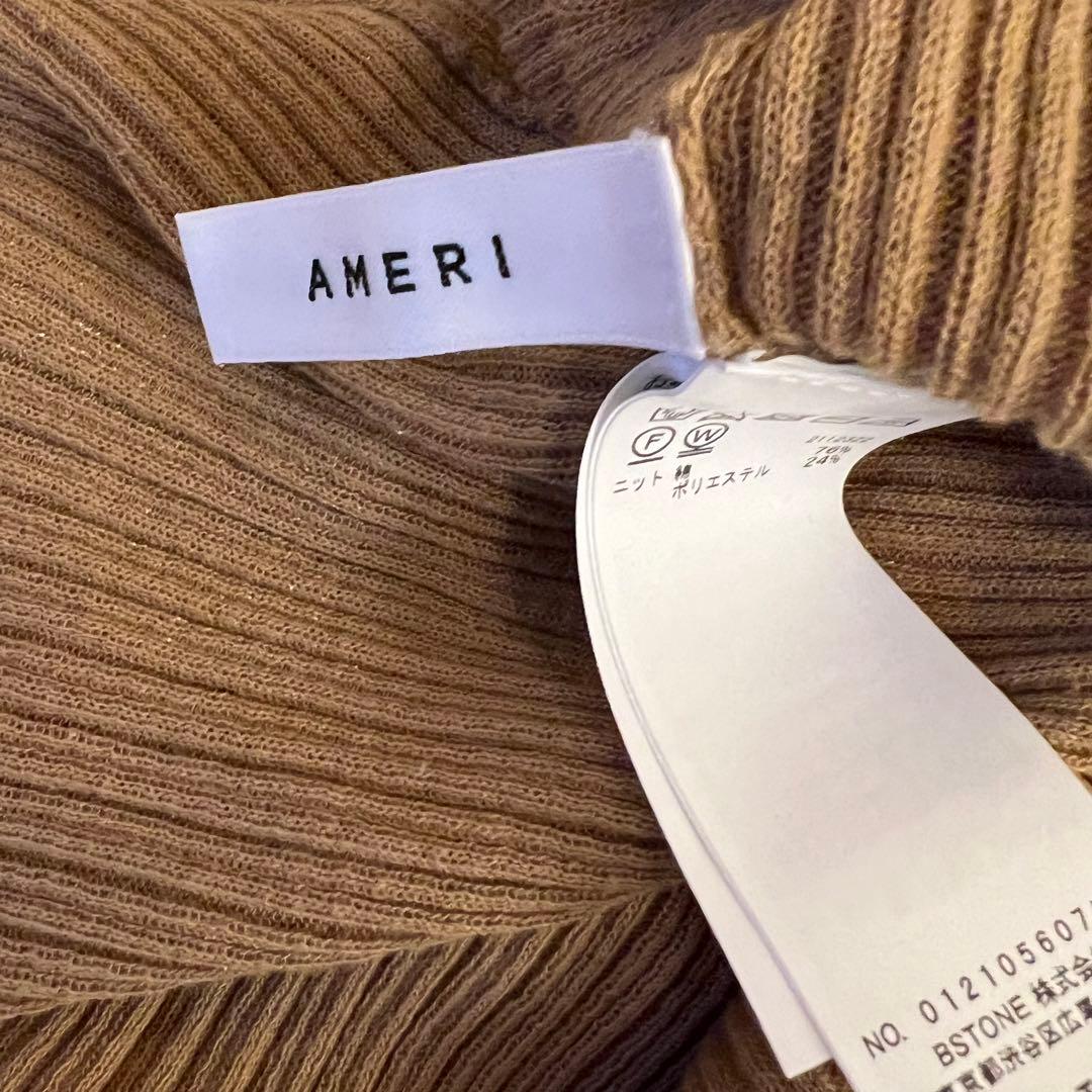 AMERI LACE COLLAR SET DRESS ワンピース S ブラウン