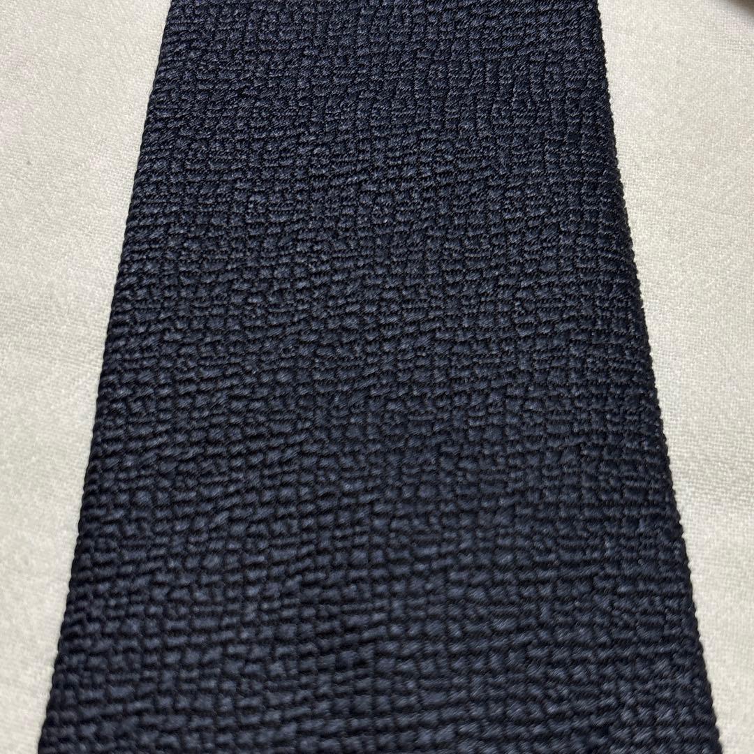 エルメネジルドゼニア　ネクタイ　ネイビー　無地　ソリッドタイ　美品