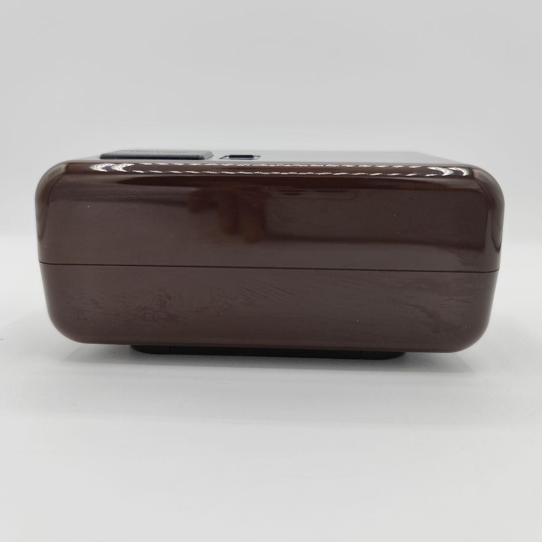 BRUNO LCDレトロアラームクロックS BCR003ブラウン電波デジタル時計