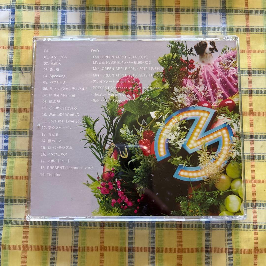 【初回限定版】　Mrs. GREEN APPLE 「5」　CD ＋ DVD