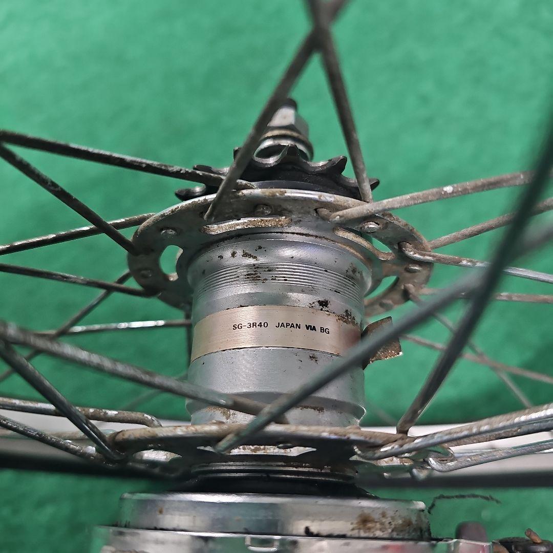 アルミホイール　20x1.75 後輪　タイヤ付　内装3段　14t リア