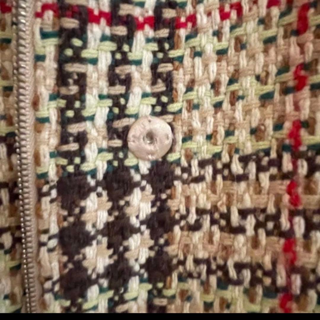 Burberry ツイードジャケット チェック ベージュタグ バーバリー S