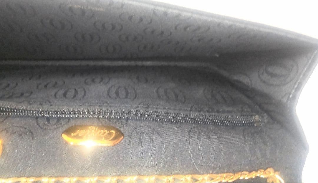 【美品】Cartierシルク製チェーンショルダー