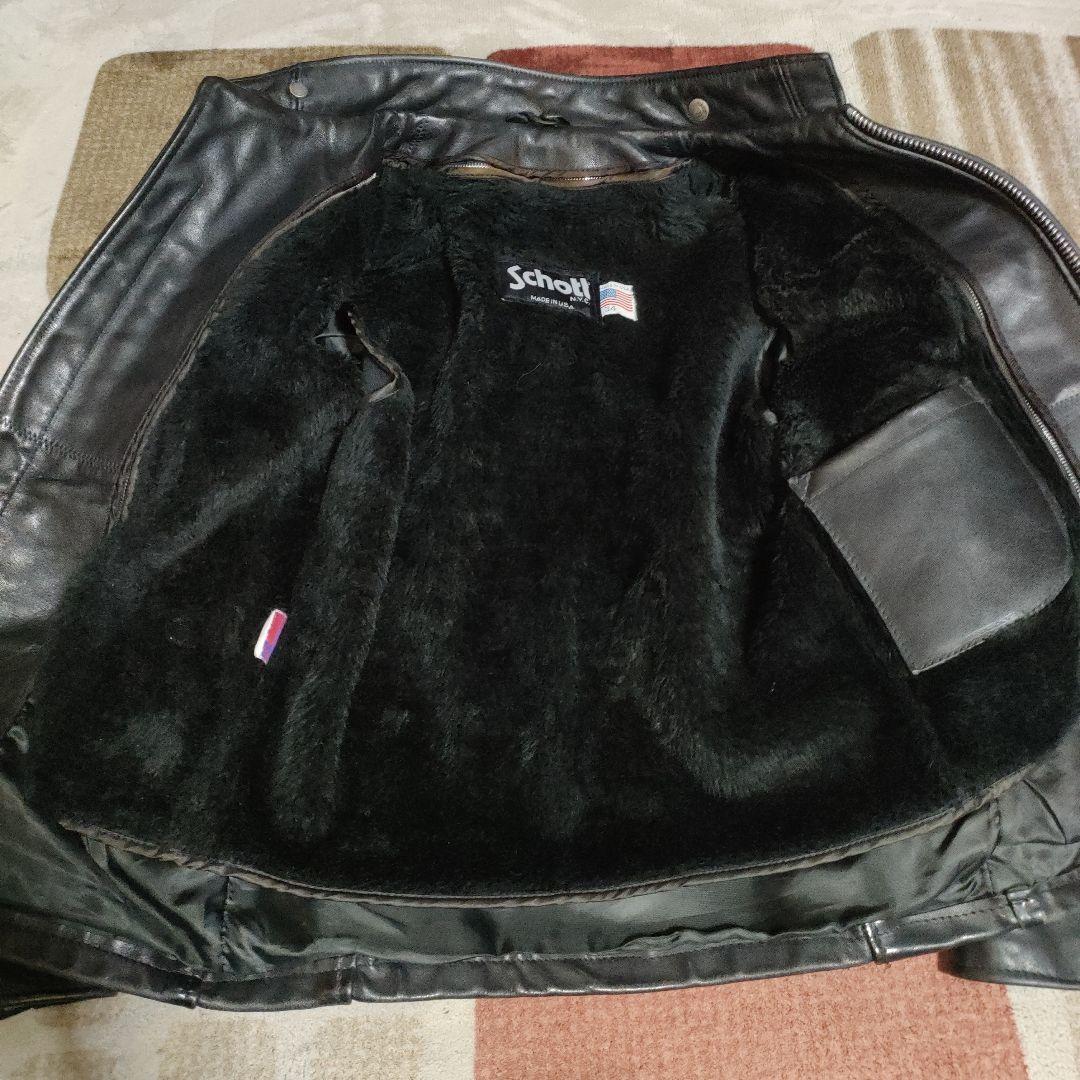 人気641Schottシングルライダース立襟定番　 ３４ ダメでも対応有！