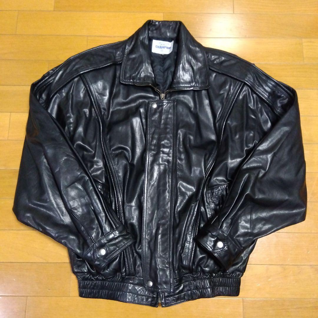 【希少美品‼️】ヴィンテージ カウレザーライダースジャケット 牛革　XL位