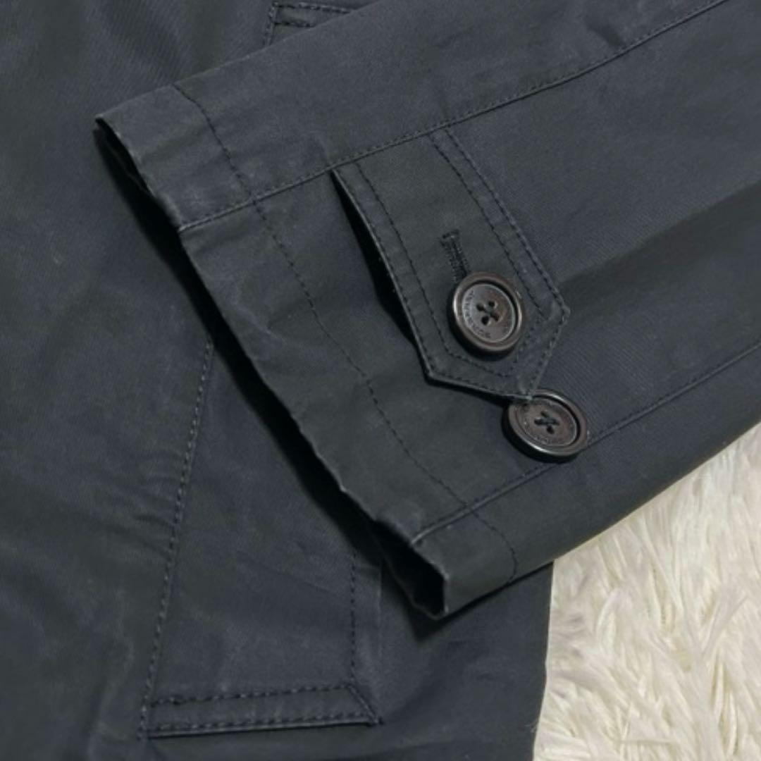 【美品/XL】バーバリーブリッド ステンカラーコート アウター ノバチェック 黒