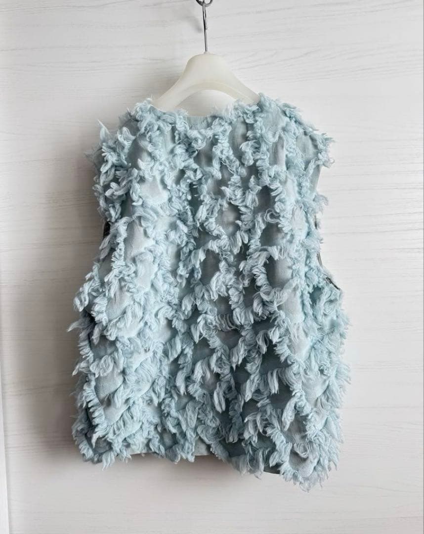 ＜6(ROKU)＞フリンジジャカード ベスト　春夏 フリーサイズ