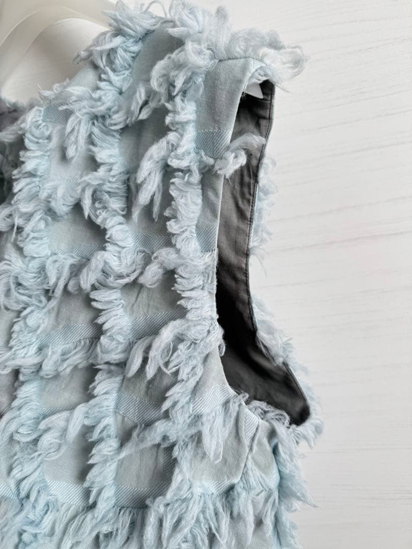 ＜6(ROKU)＞フリンジジャカード ベスト　春夏 フリーサイズ