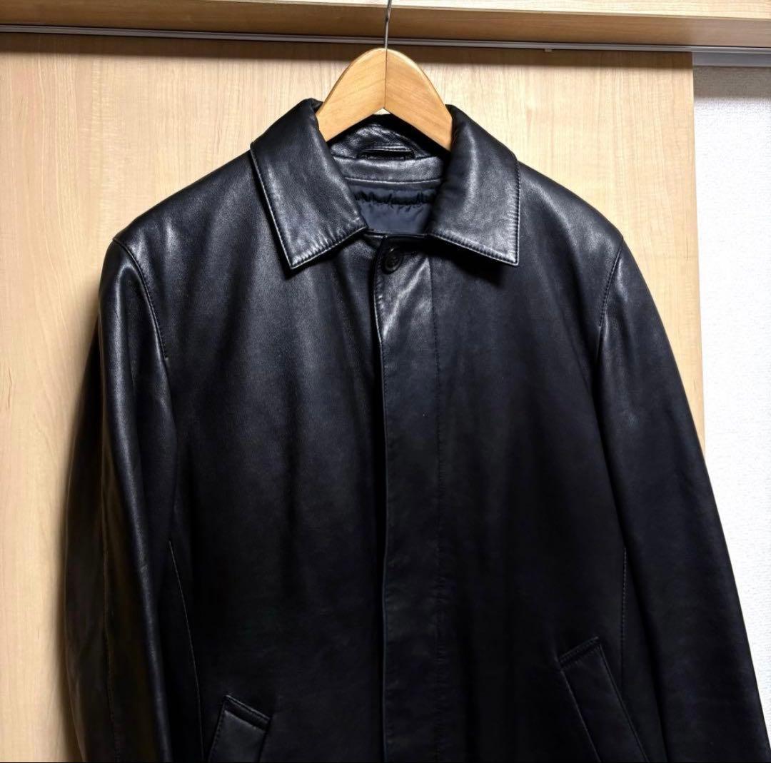 【極美品】【最終値下げ】ユナイテッドアローズ　ステンカラーコート　シープレザー