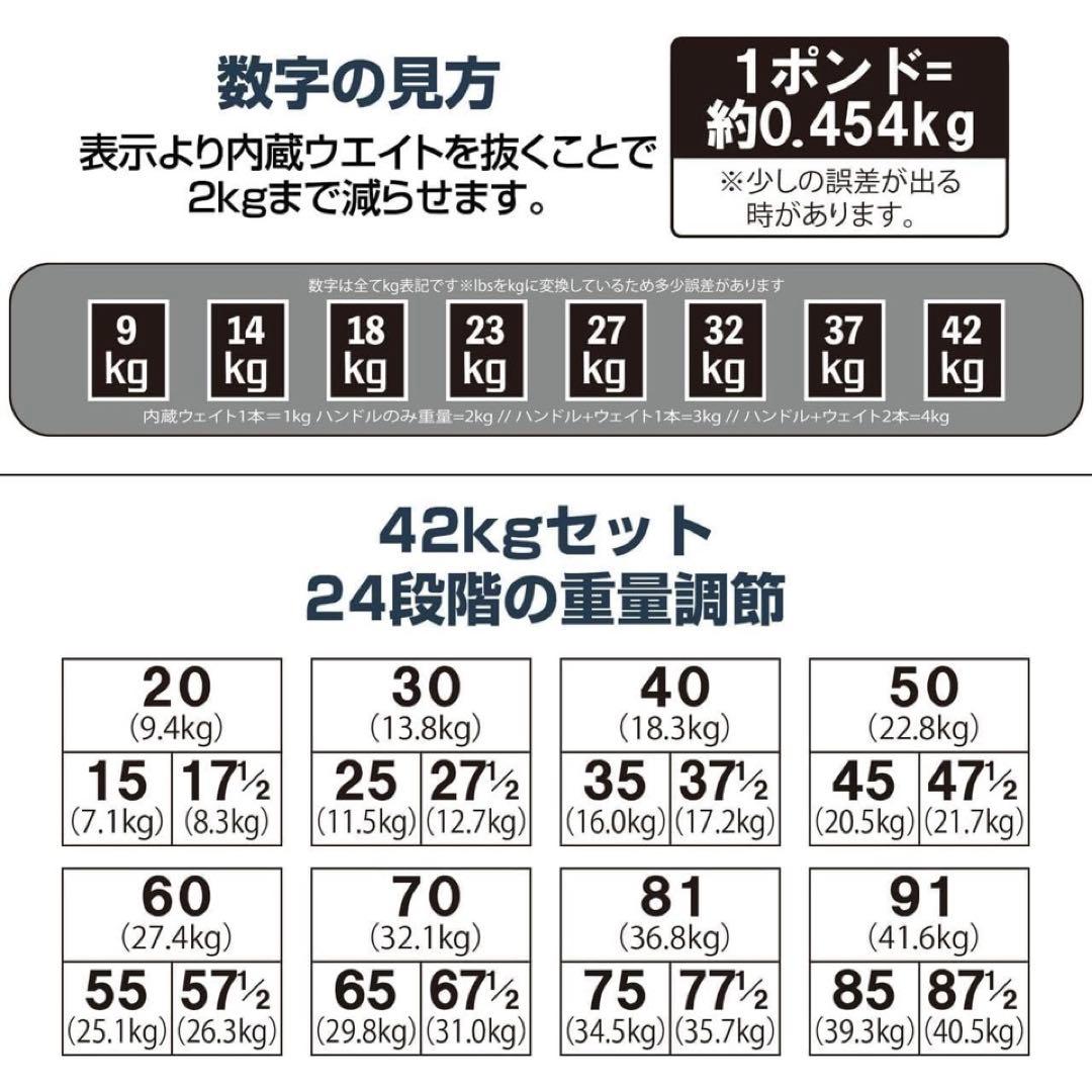 TOPFILM 可変式ダンベル 筋トレ 41kg 自宅トレーニング ②