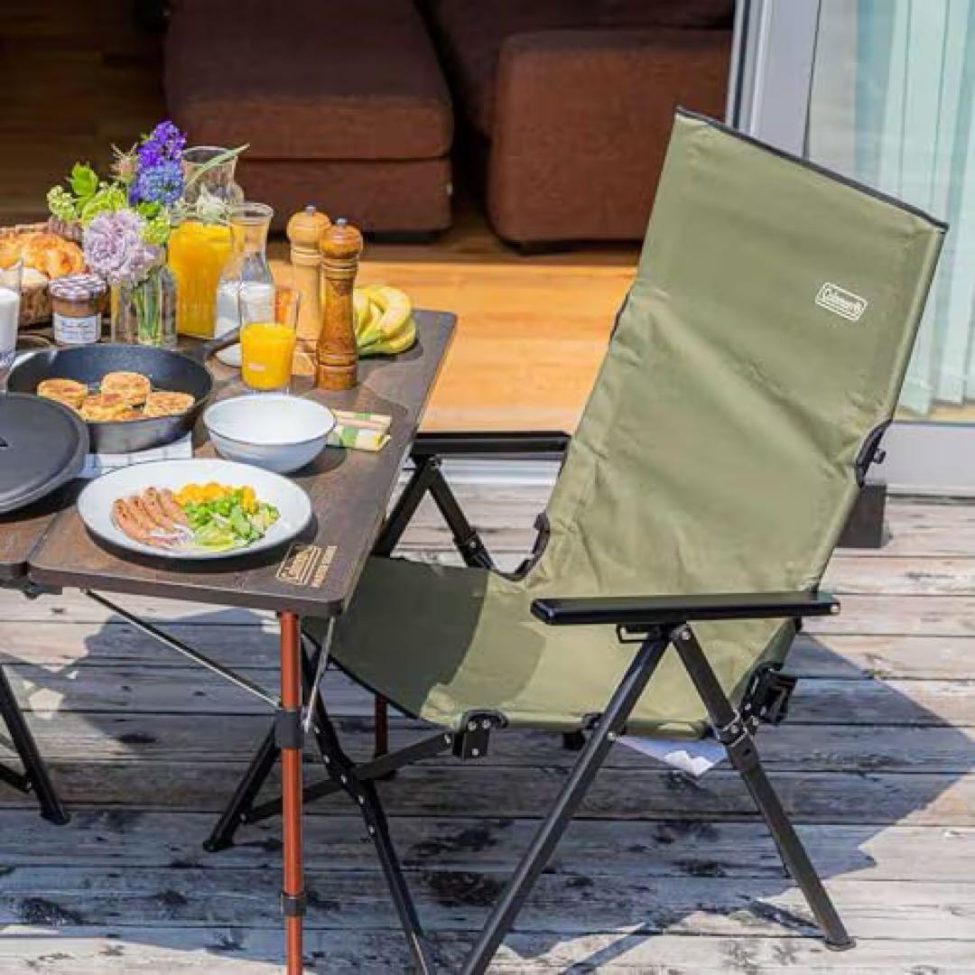 【2脚セット】Coleman アウトドアチェア三段階リクライニング