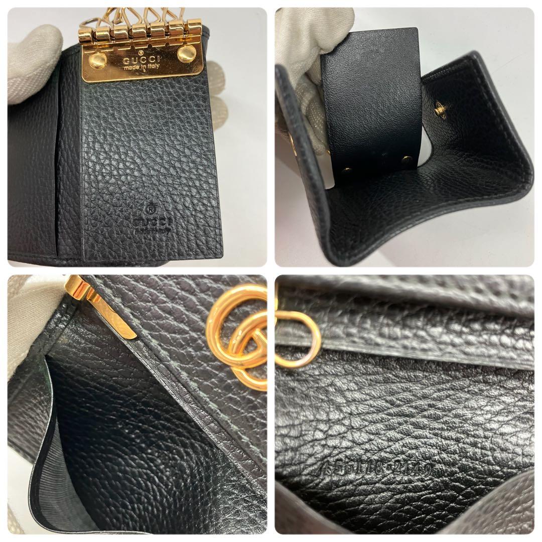 AS2516 GUCCI GCマーモントレザー　6連キーケース