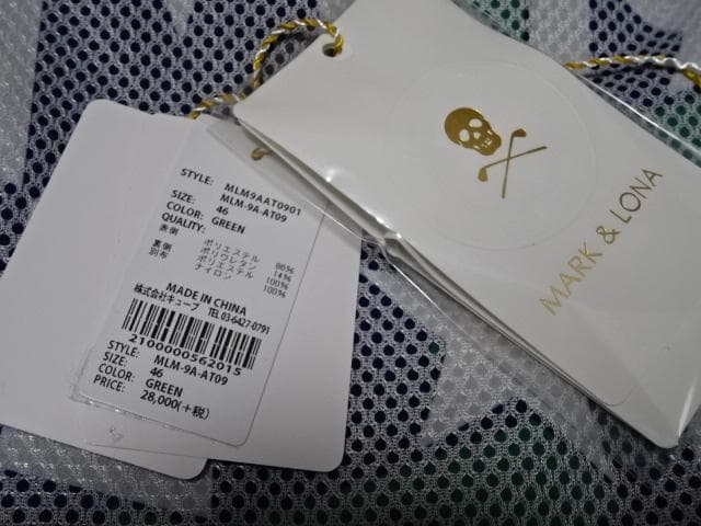 新同！(定価30800)MARK&LONAマークアンドロナ・メッシュハーフパンツ