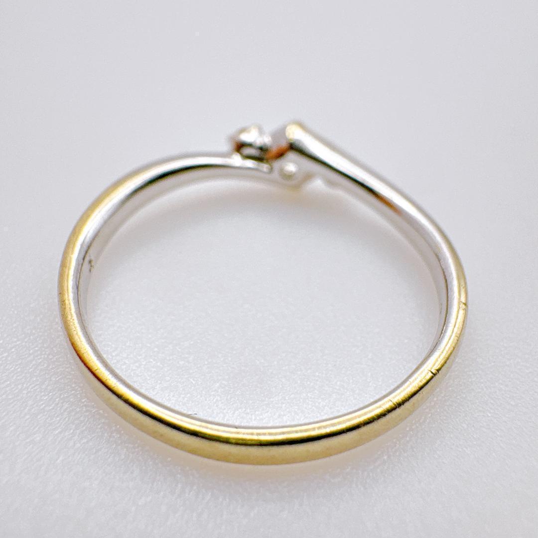 u*4様 【K10WG】ダイヤモンド0.12ct 3石ウェーブリング 11号 1