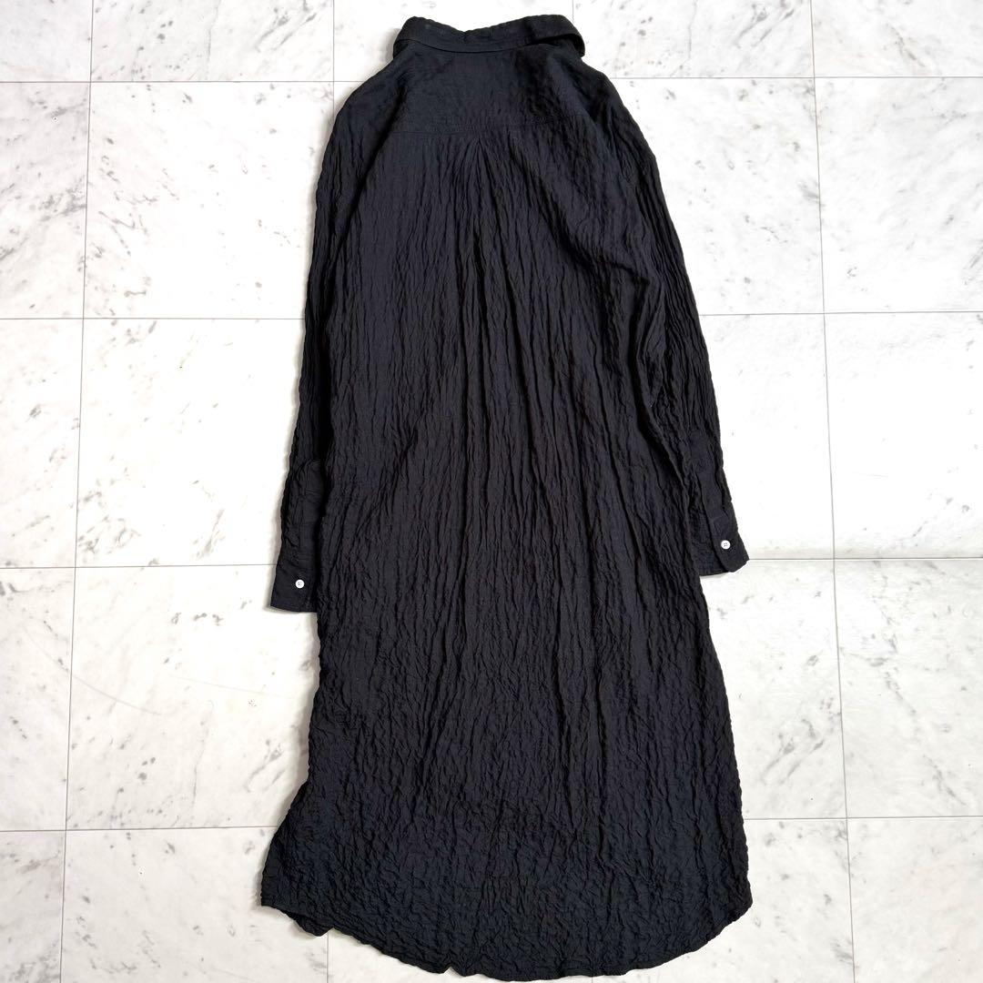 美品♪ ジャーナルスタンダードレリューム シルクコットン ロングワンピース 黒