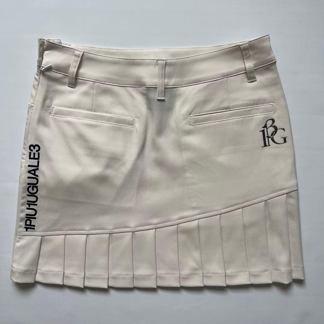 1piu1uguale3 GOLF スカート ゴルフ　ロゴ　レディース　2 白
