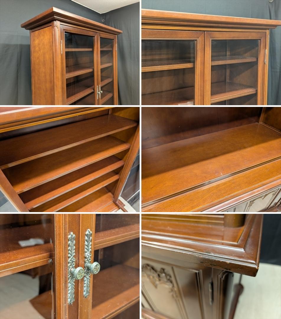 徳田家具　猫脚　書棚　本棚　本箱　ブックシェルフ　キャビネット　飾り棚　収納