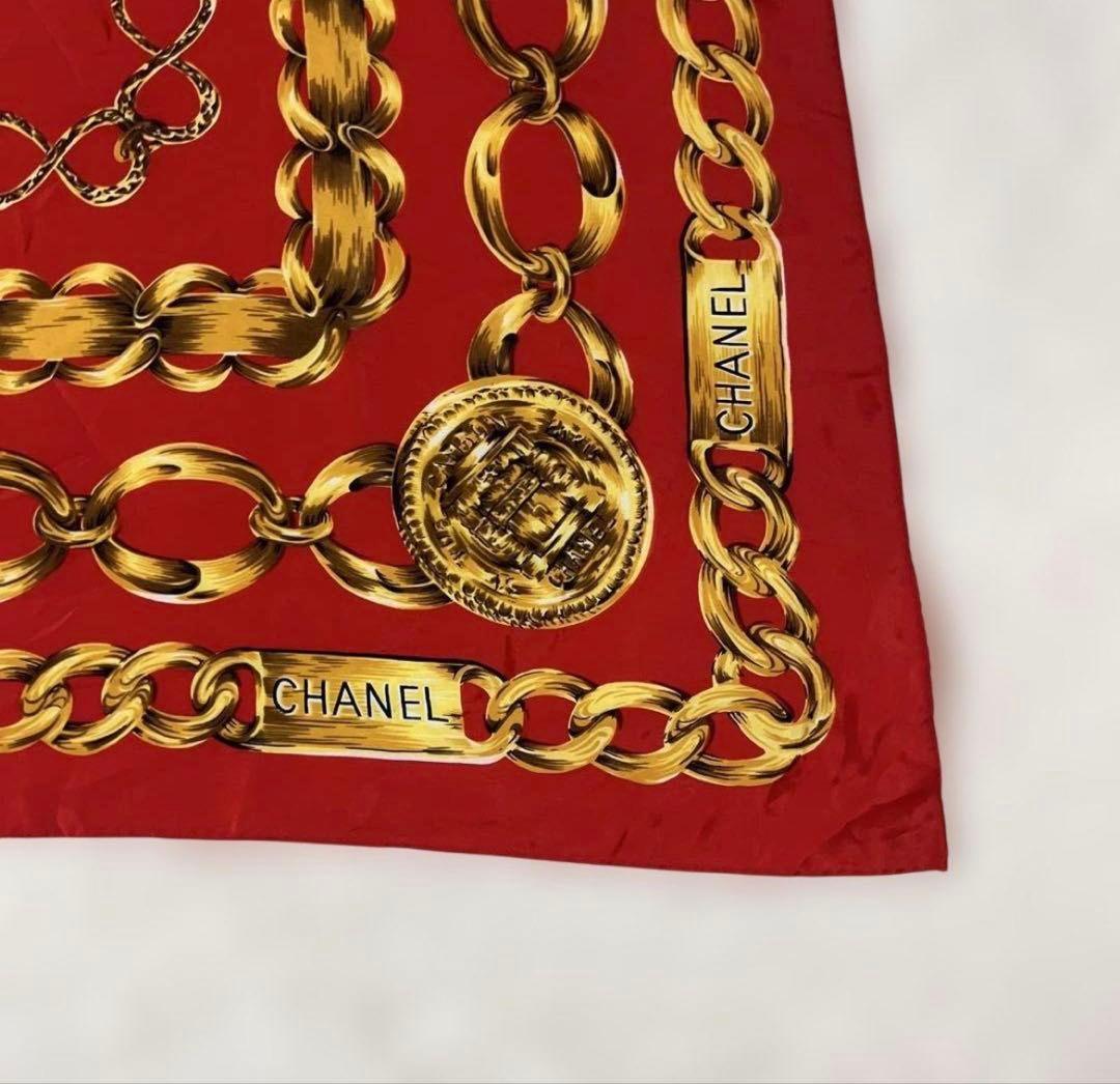CHANEL シャネル　シルク　大判スカーフ