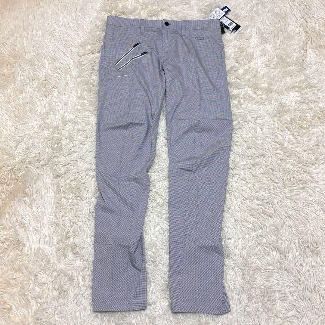 【新品】オークリー ゴルフパンツ 立体裁断 接触冷感 グレー スカル W36