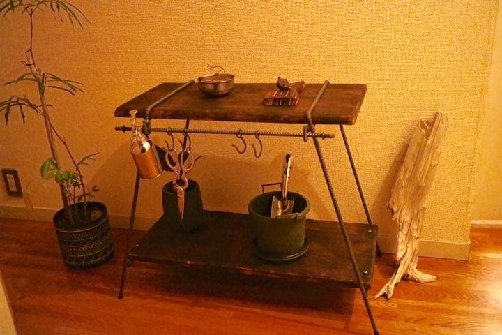 アイアン ローテーブル キャンプギア 植物棚