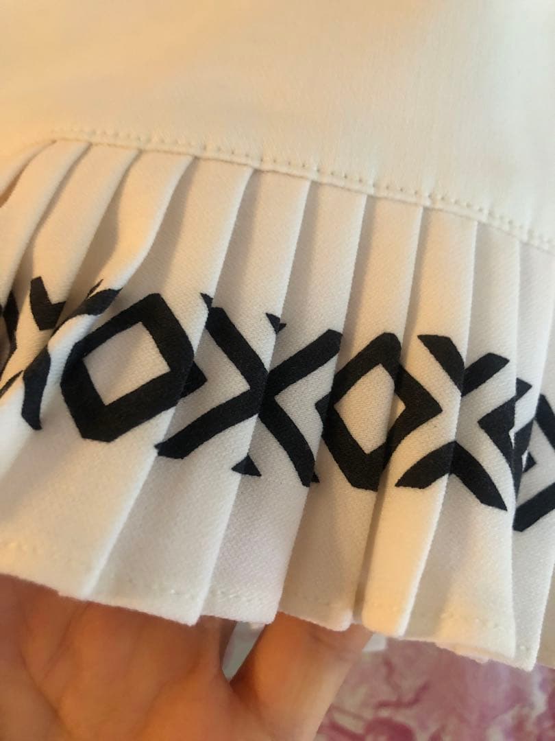 PEARLY GATES ホワイト プリーツスカート