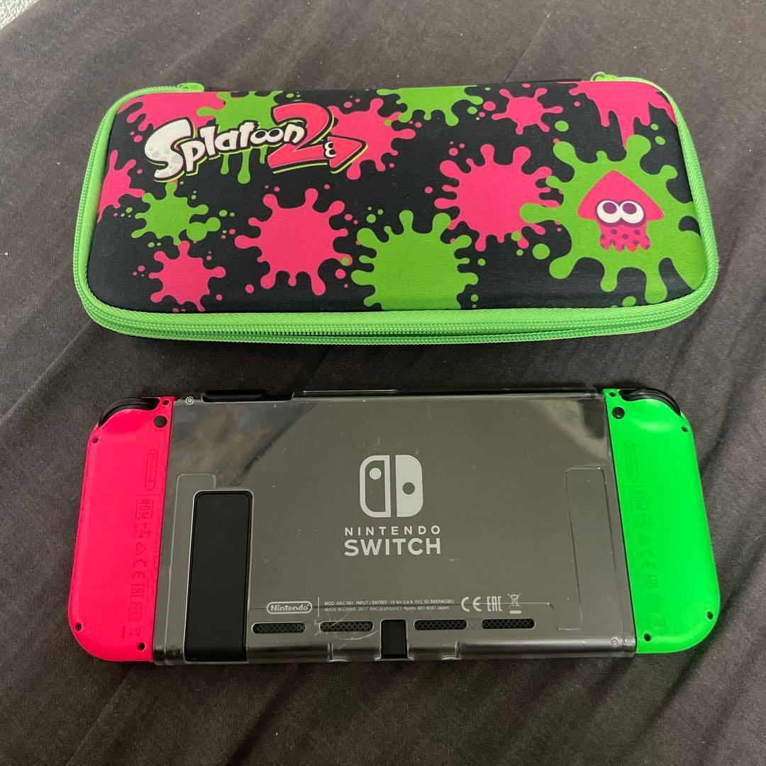 Nintendo Switch 本体（Splatoon 2デザイン、ケース付き）