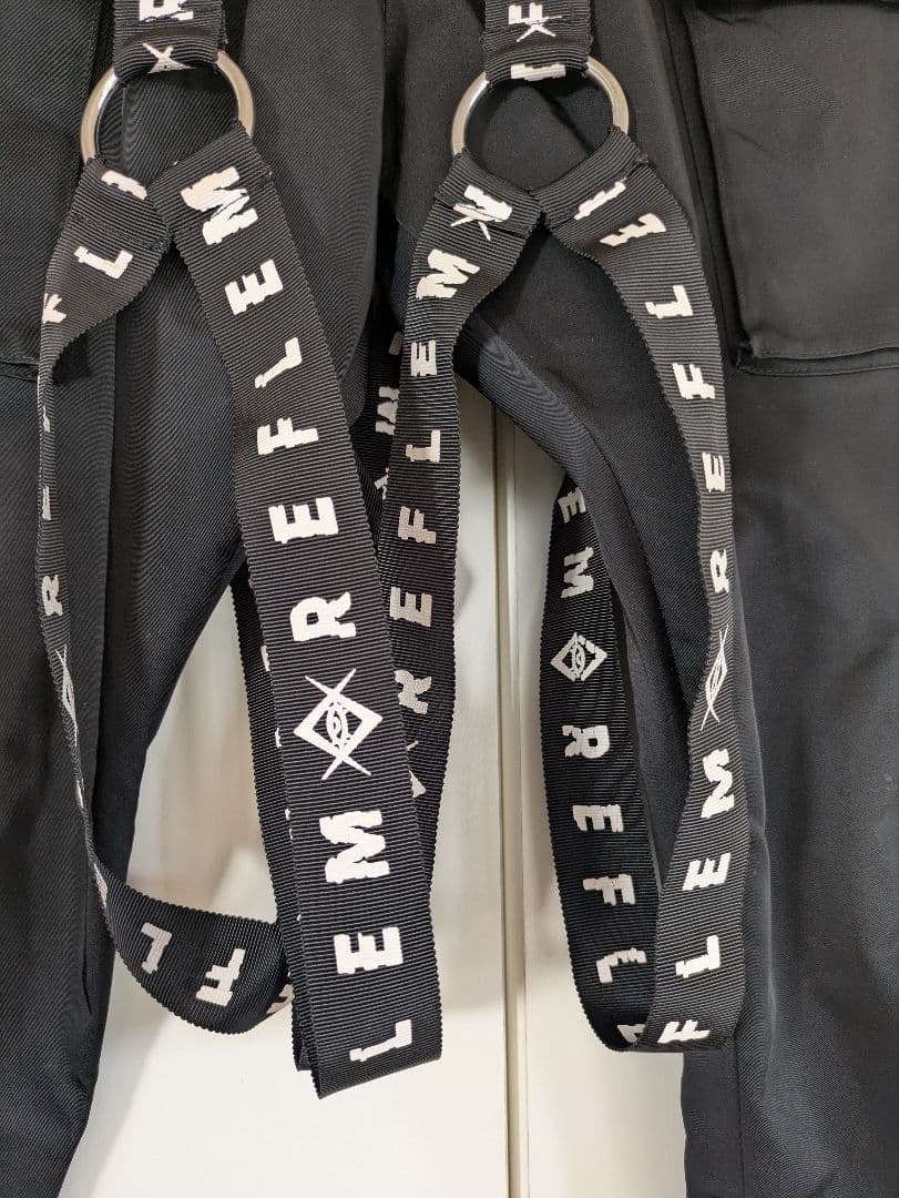 【美品】REFLEM/レフレム ハーネスロゴテープデザインカーゴパンツ