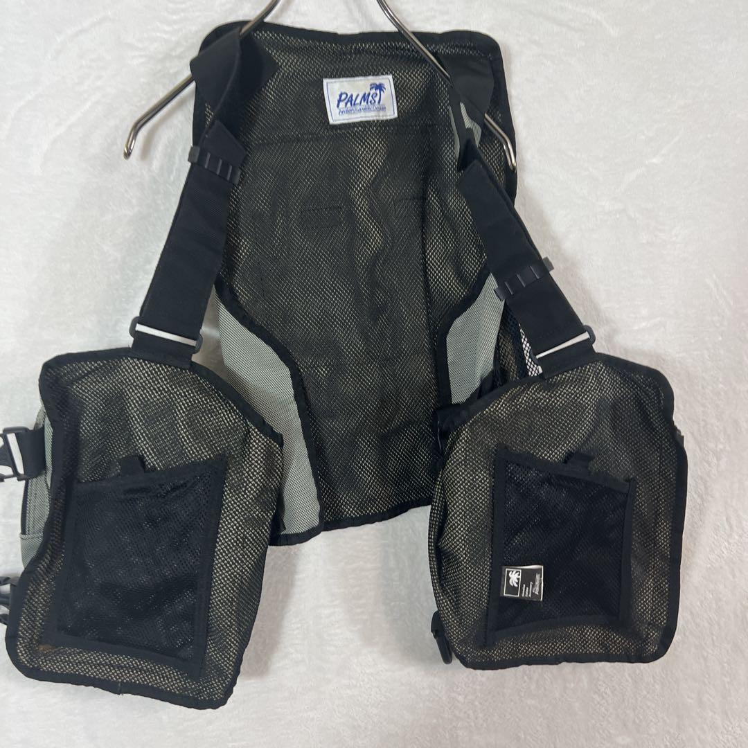 ともPALMS パームス メッシュ フィッシングベスト グレー