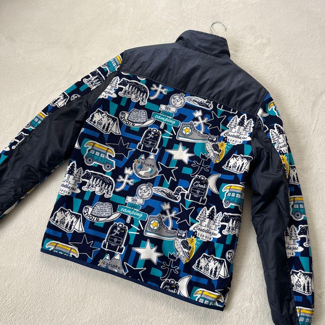 ★カステルバジャックスポーツ　ゴルフ　キャンプ柄 フリース ブルゾン　ジャケット