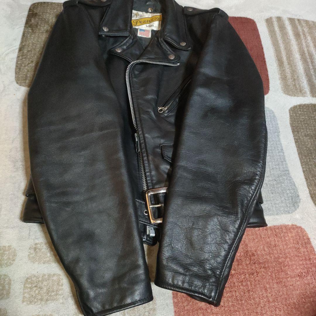 美品人気定番Schott６１８ダブルライダースバイカータグ３６ダメでも対応有！