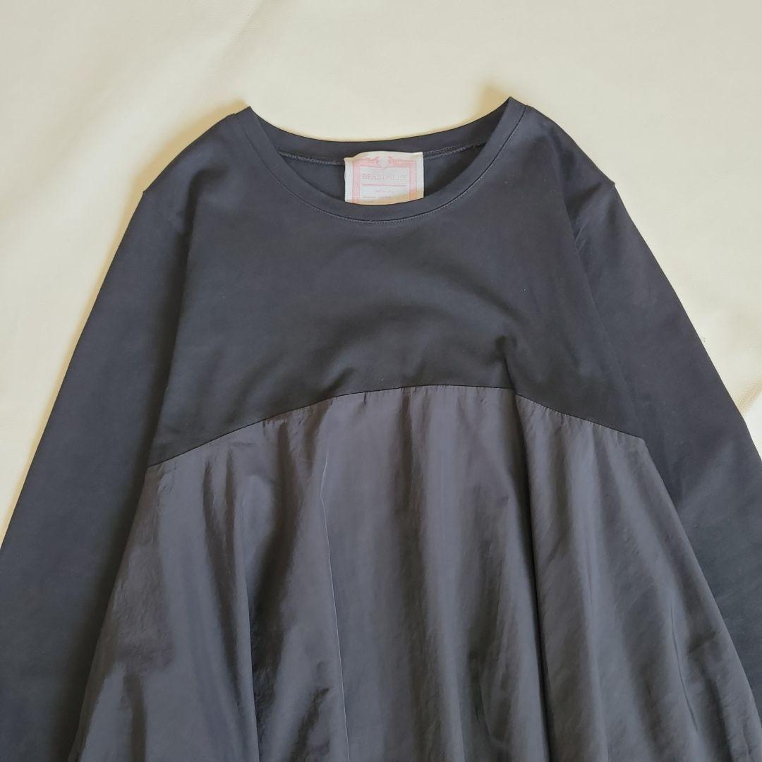 【クリーニング済】ビアズリー マルワンピ 長袖 サイズ1 黒