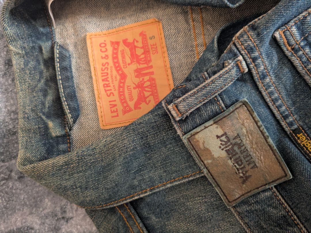 【Levi's】リーバイス＆ラングラーデニムセットアップ　革パッチ