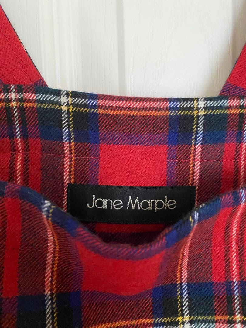 ジェーンマープル　タータンチェック　ジャンバースカート