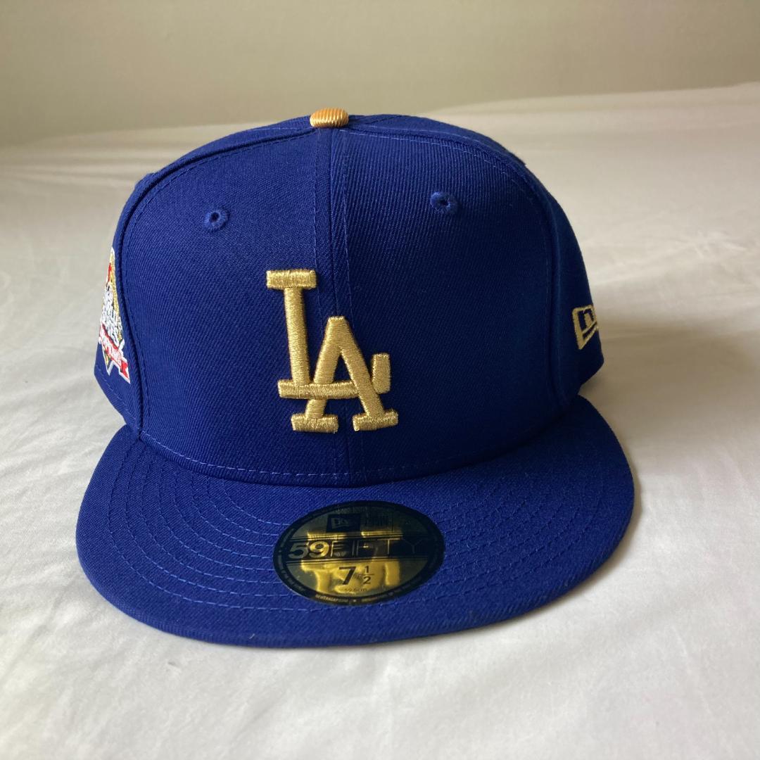 ドジャース ワールドチャンピオン 59FIFTY ゴールド×ロイヤル:7 1/2
