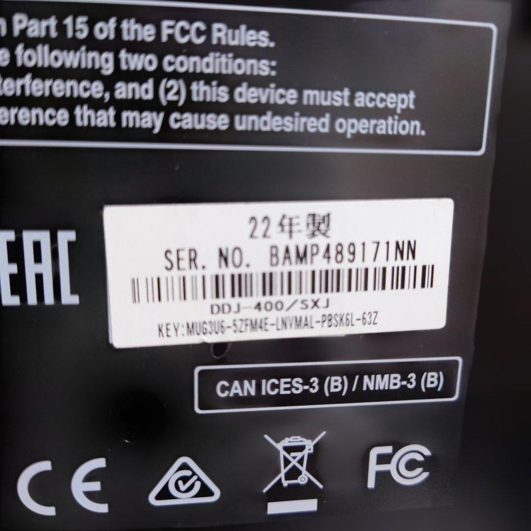 Pioneer DJコントローラー DDJ-400 2022年製　箱あり　説明書