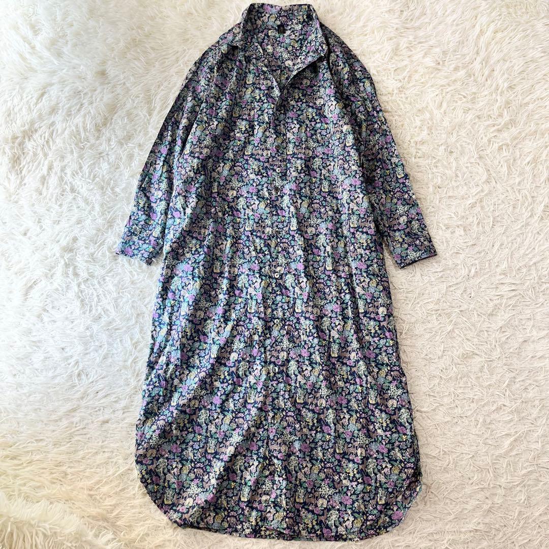 HUG O WaR ハグオーワー　Fergusリバティプリントシャツワンピース