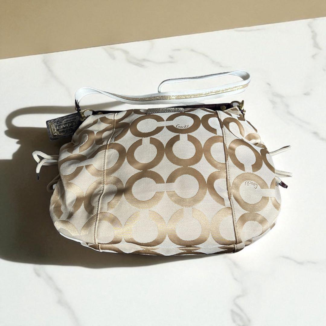 美品 COACH コーチ キャラクターシグネチャー 2ウェイトートバッグ