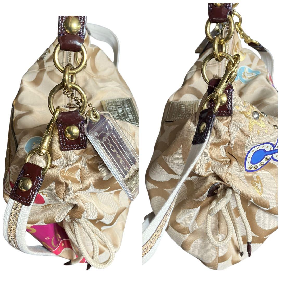 美品 COACH コーチ キャラクターシグネチャー 2ウェイトートバッグ