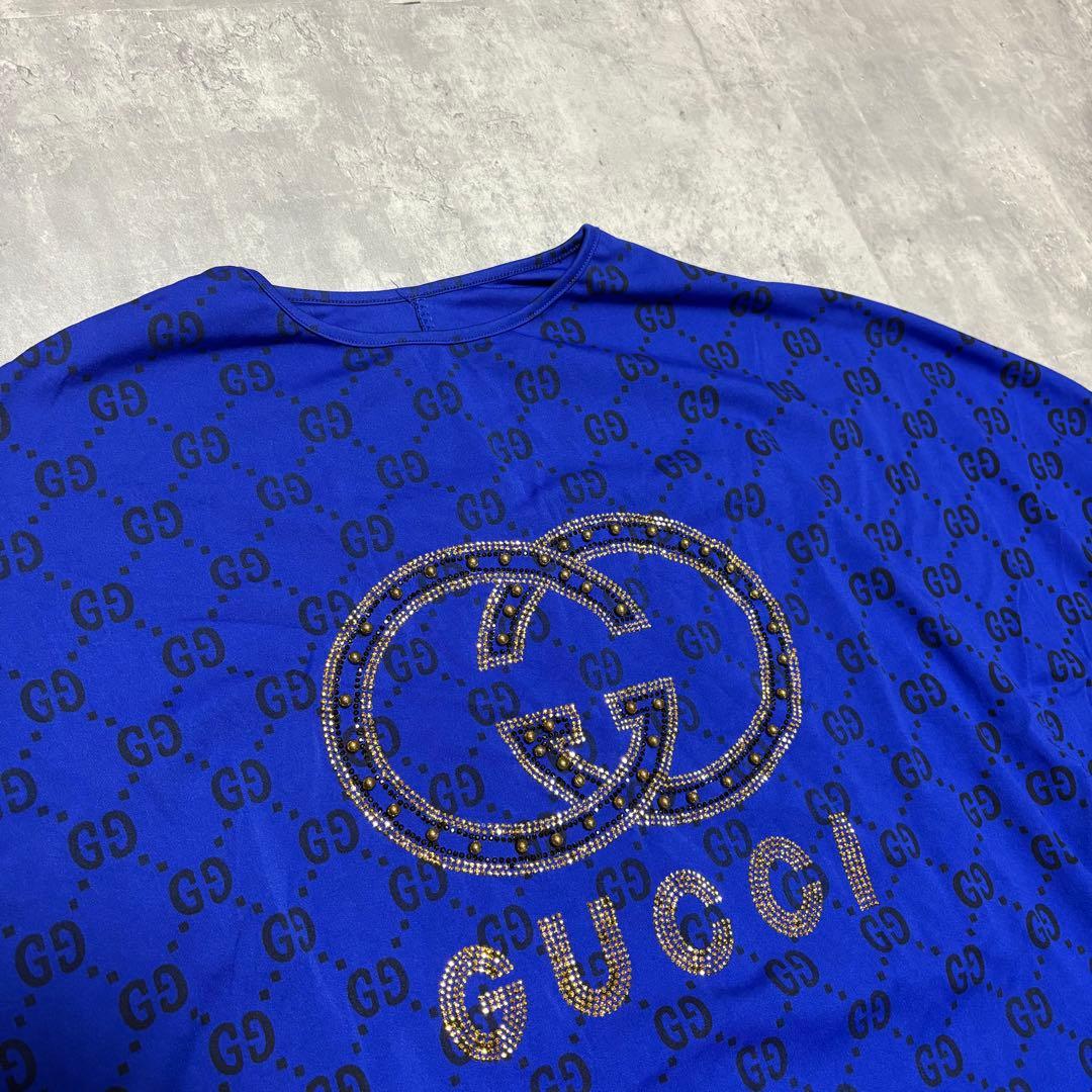 GUCCI グッチ　ポンチョ　ケープコート　総柄