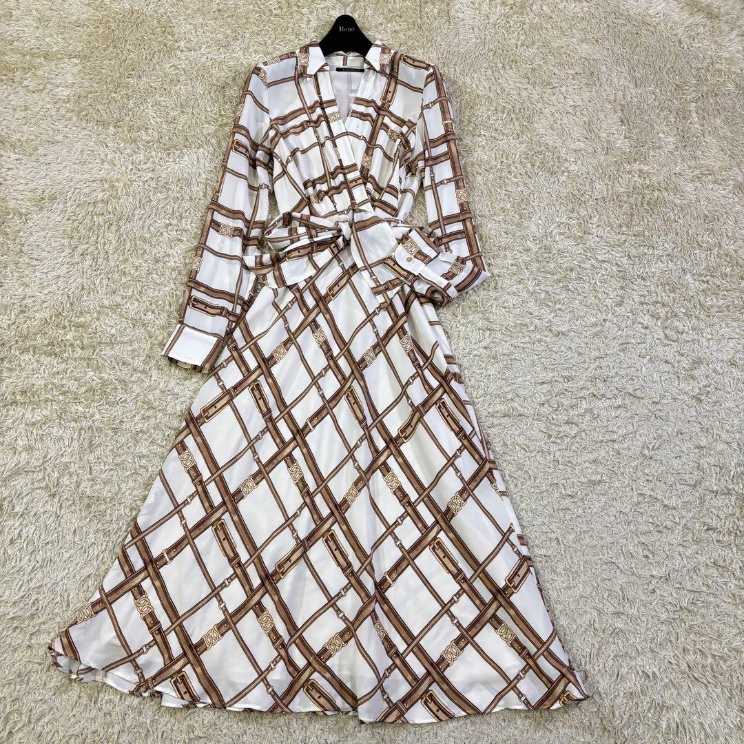 香里奈着用　ローレンラルフローレン ベルテッドカシュクールワンピース 近年 希少