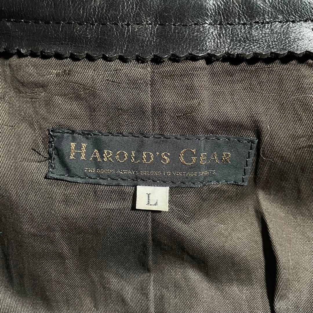 日本製 90s ハロルズギア レザージャケット 馬革 ホースハイド 丈短