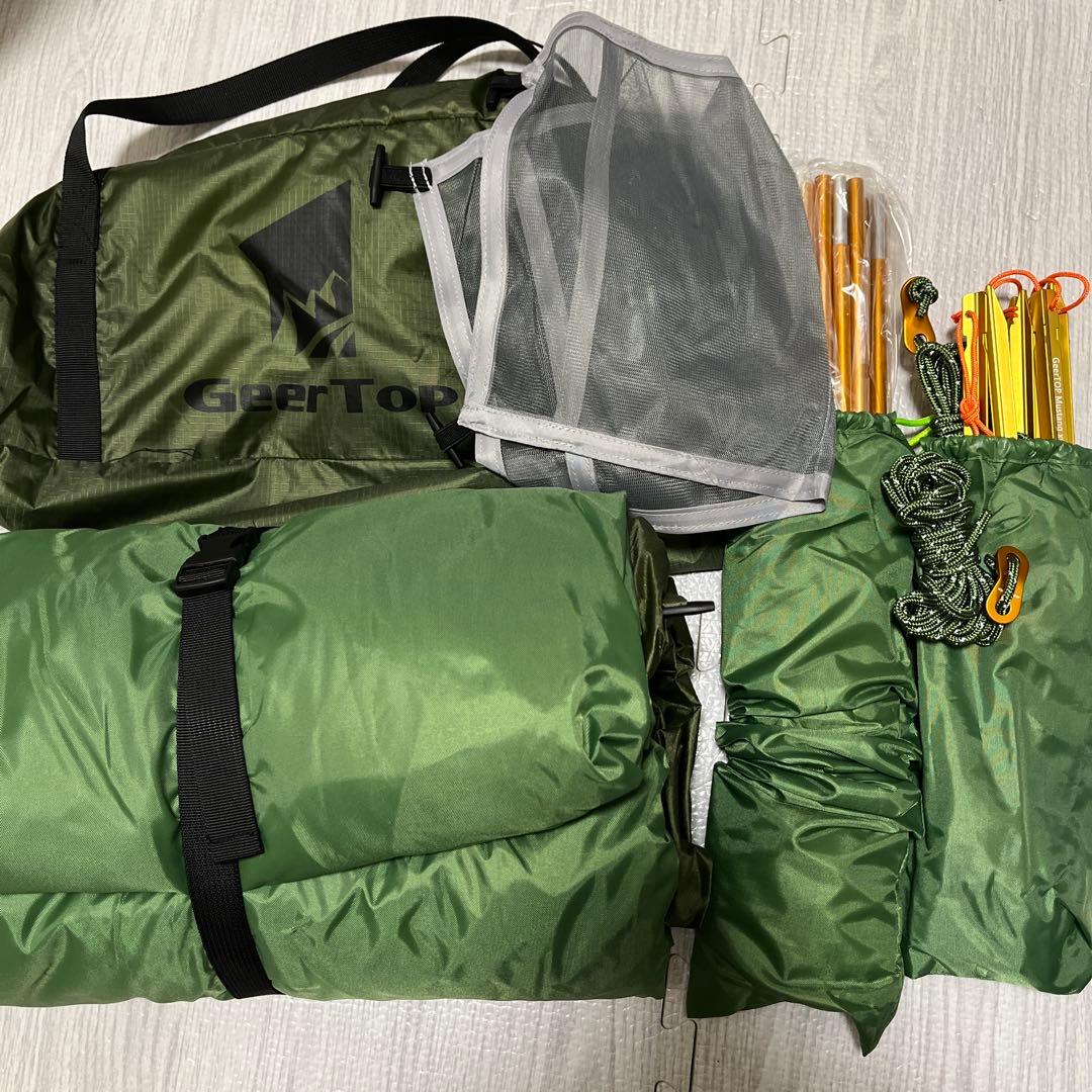 【新品】GEERTOP 2人用ソロテント 軽量 4シーズン 二重層 耐水圧