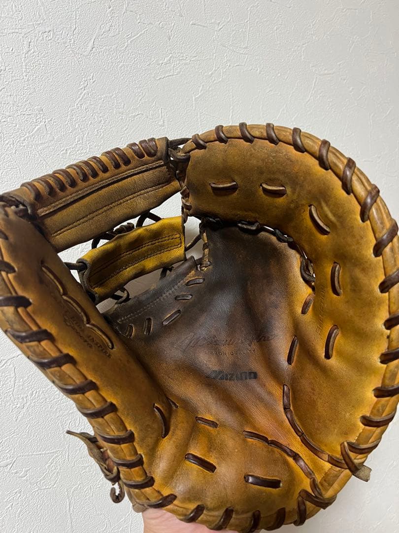 ちょも　ミズノプロ　硬式グローブ 右投げ ファーストミット　イエロー