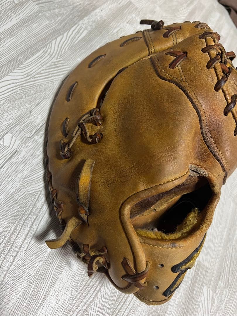 ちょも　ミズノプロ　硬式グローブ 右投げ ファーストミット　イエロー