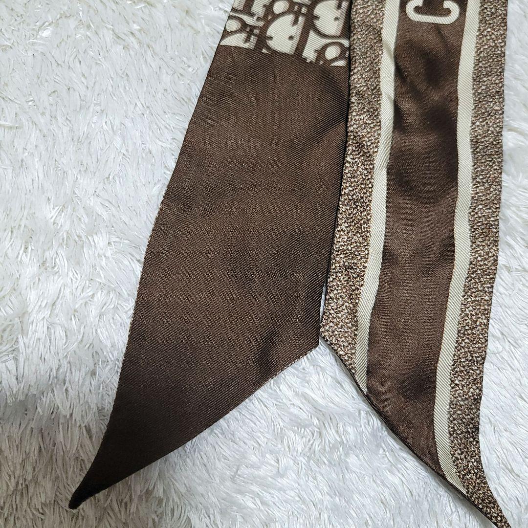 Christian Dior ミッツァ スカーフ トロッター シルク ブラウン