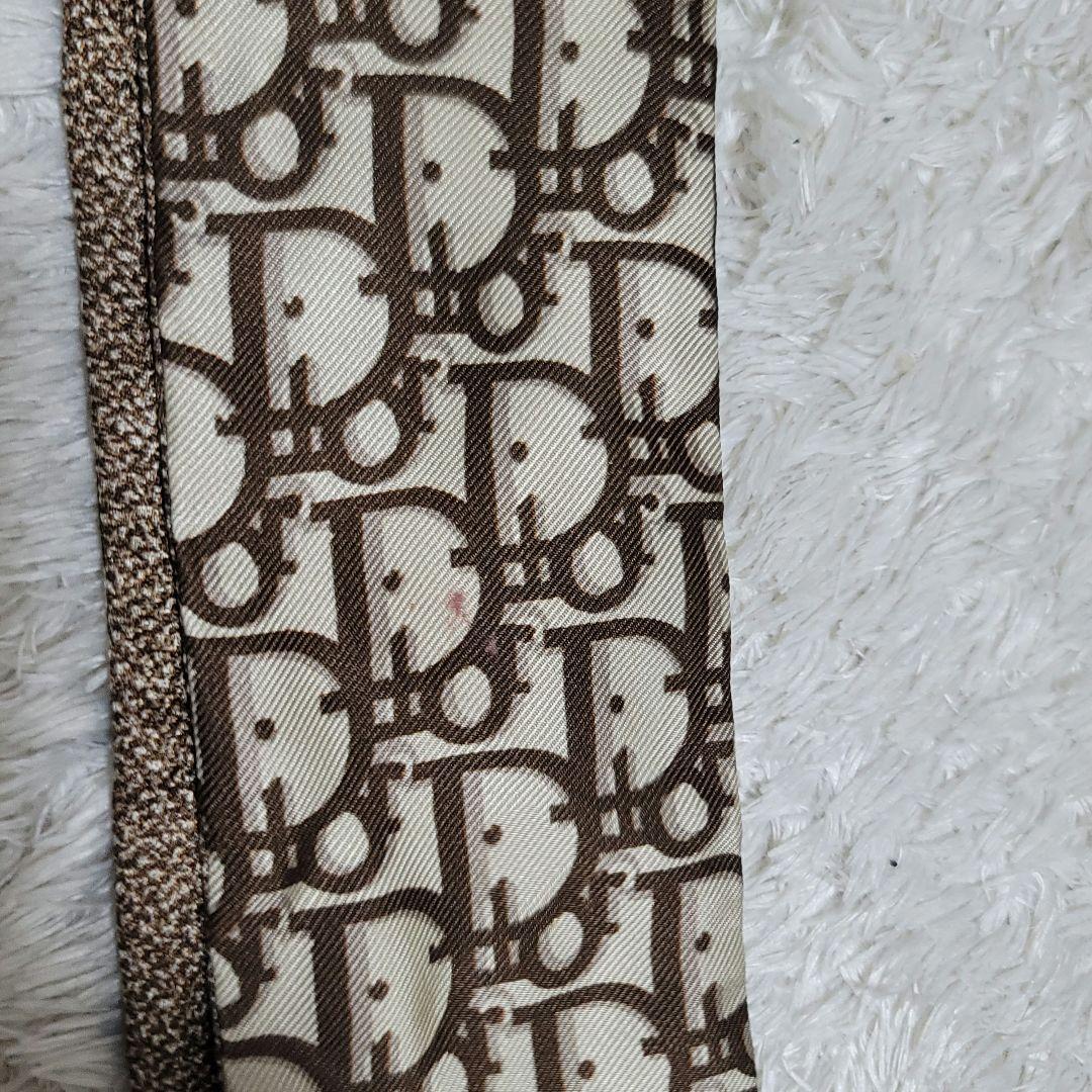 Christian Dior ミッツァ スカーフ トロッター シルク ブラウン