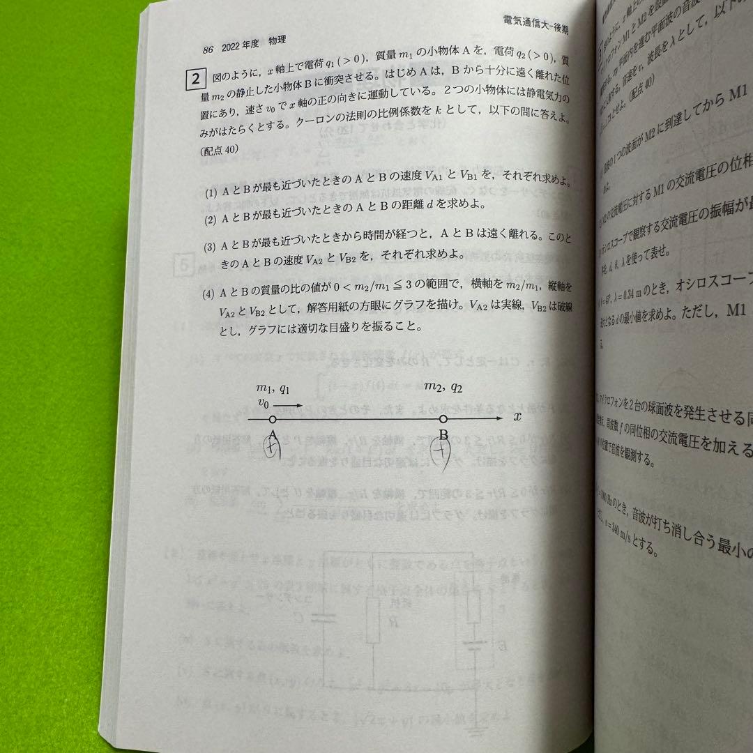 赤本　電気通信大学　2014年～2022年　9年分