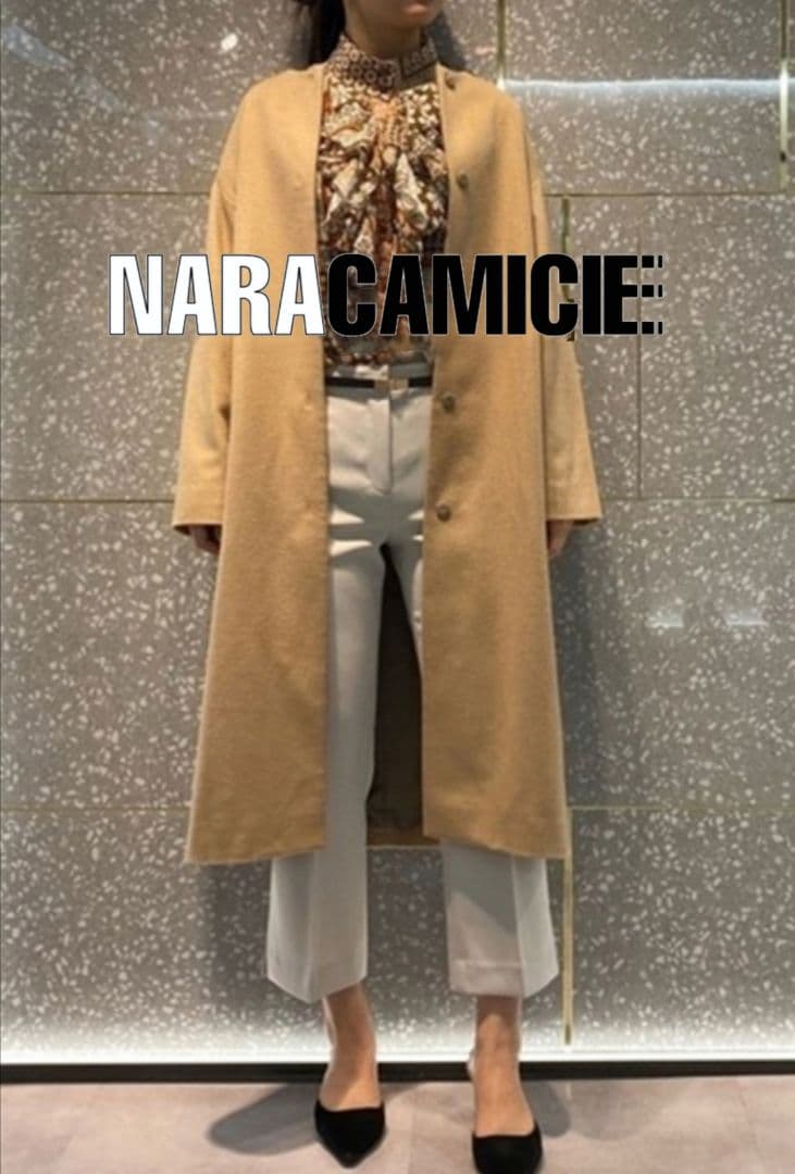 【極美品25300円】ナラカミーチェ♦完売✨シフォンフラワープリントフリル