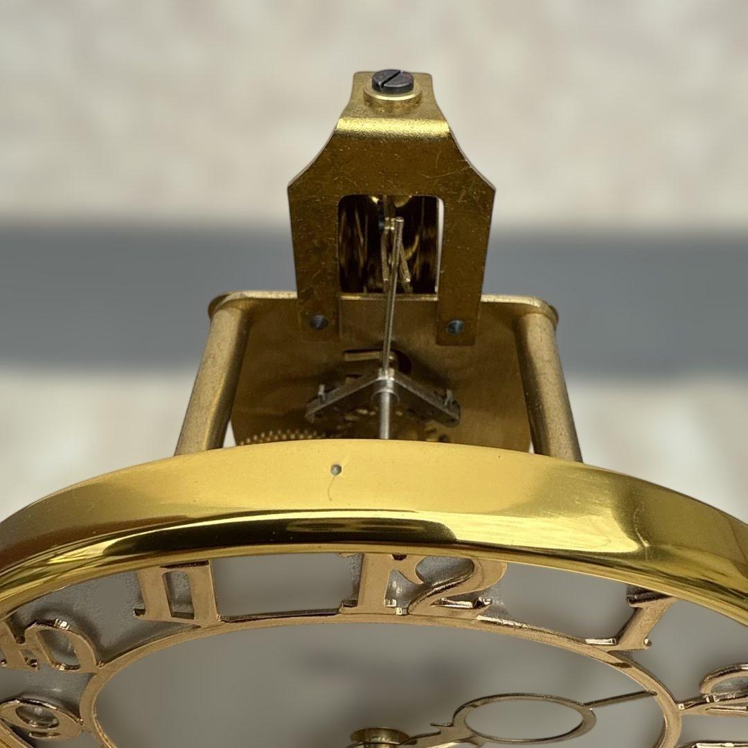 Master 400-Day 置時計 ガラス製 金色　ゼンマイ巻き式　レトロ